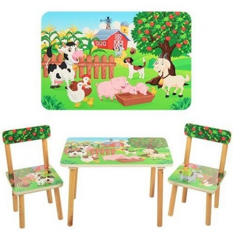 Детский стол со стульчиками «Ферма» (501-10) 